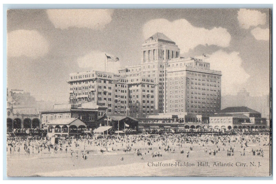 c1950 Chalfonte Haddon Hall Building Beach Restaurant Atlantic City NJ Postcard