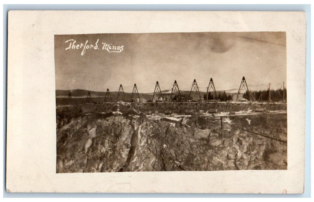 c1910's Thetford Asbestos Mine Quebec Canada Antique RPPC Photo Postcard