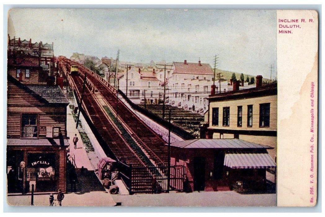 c1910 Incline Railroad Train Tunnel Exterior Building Duluth Minnesota Postcard