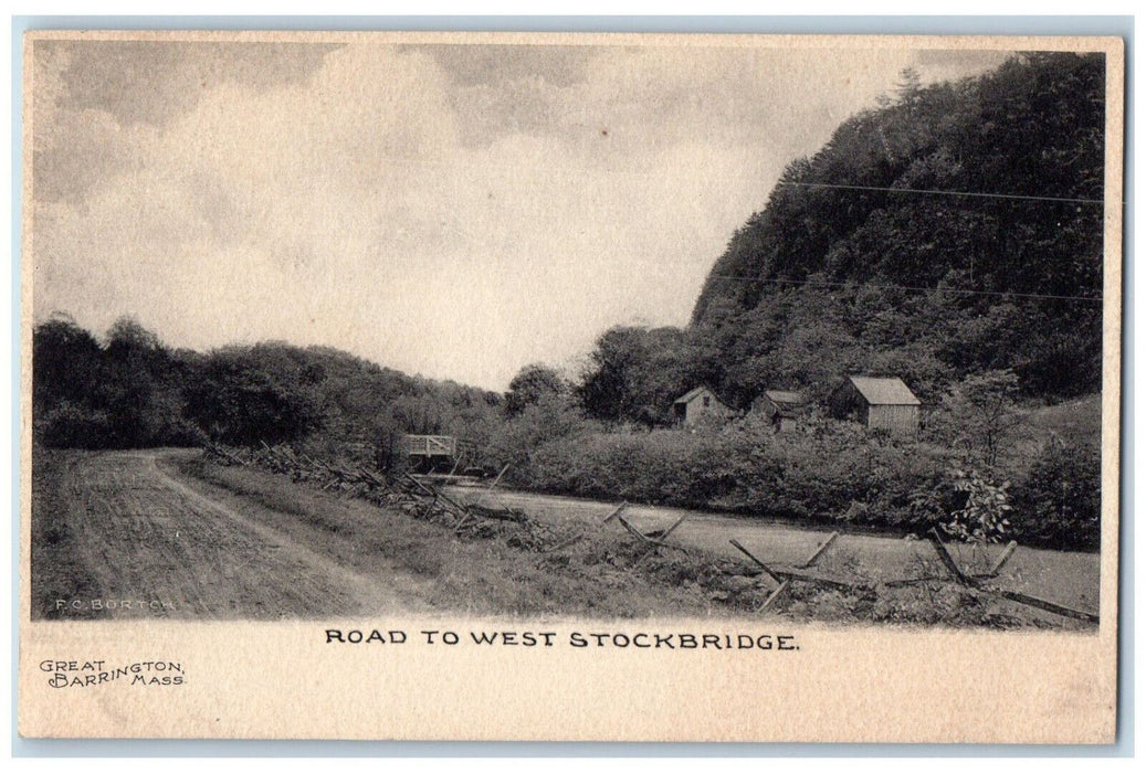 Looking Down Housatonic River Stockbridge Massachusetts MA Rotograph Postcard