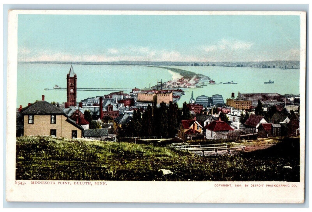 c1905 Minnesota Point Town City Exterior Building Duluth Minnesota MN Postcard