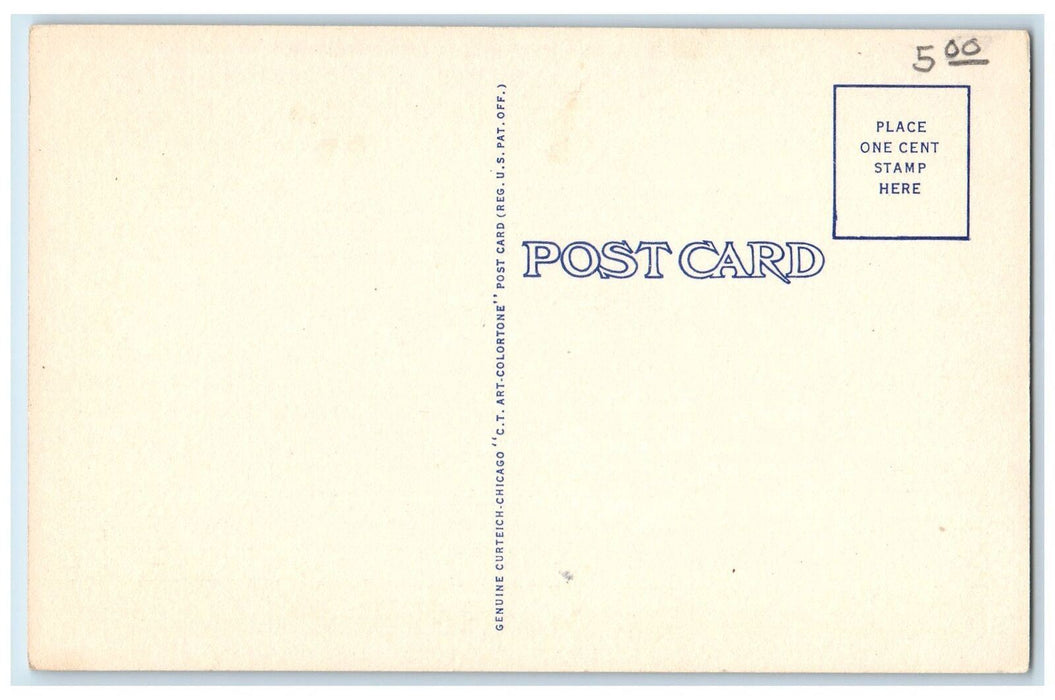 c1950's Hotel Plant View Restaurant Classic Cars Plant City Florida FL Postcard