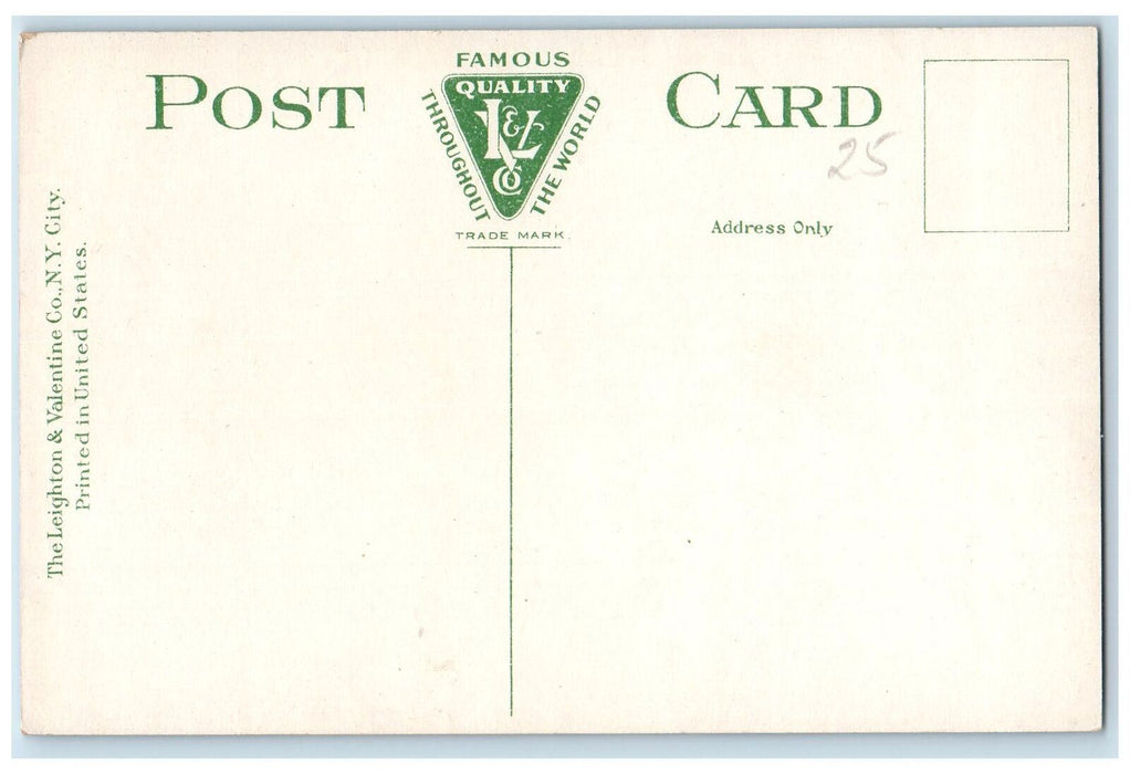 c1910 The Casino Building Boardwalk Bridge Boats Flags Asbury Park NJ Postcard