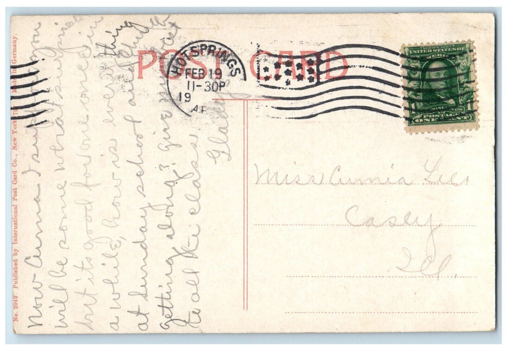c1910's Winter Scene Hot Springs Mountains Hot Springs Arkansas AR Postcard