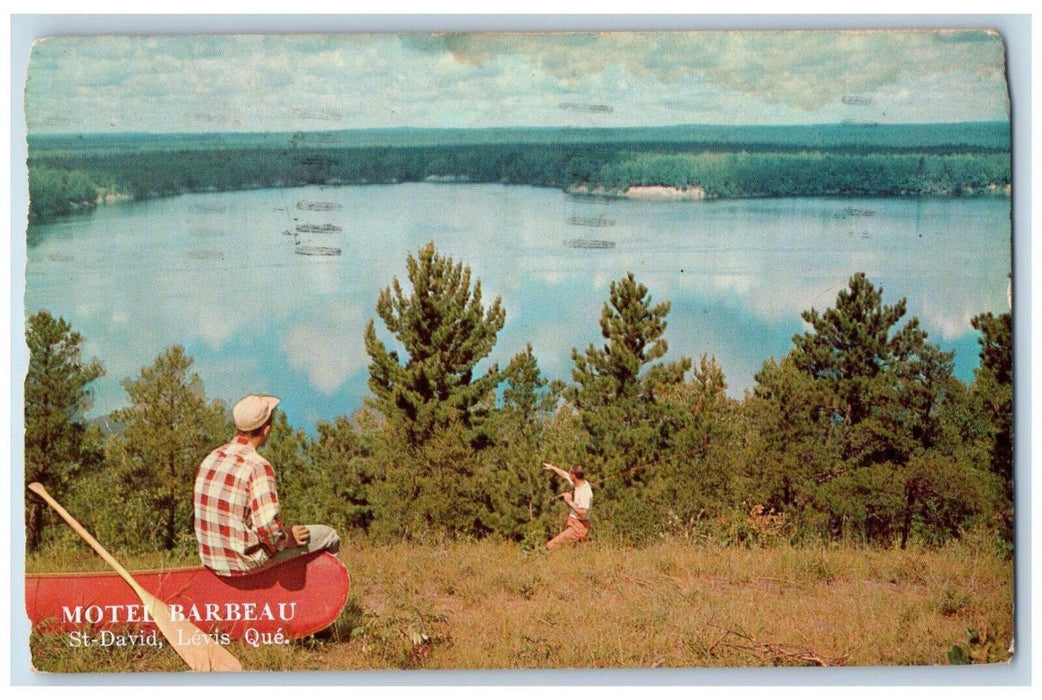 1970 Motel Barbeau St. David Levis Quebec Canada, Riviere Du Loup PQ  Postcard