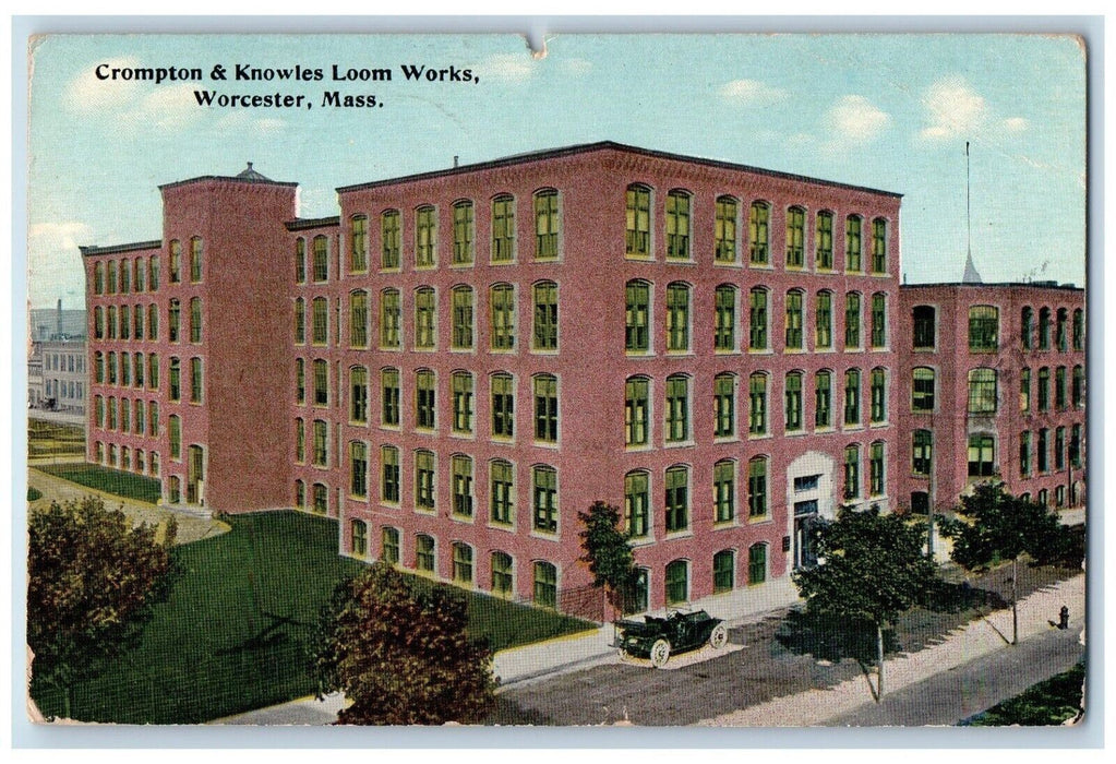 1912 Crompton & Knowles Loom Works Building Worcester Massachusetts MA Postcard