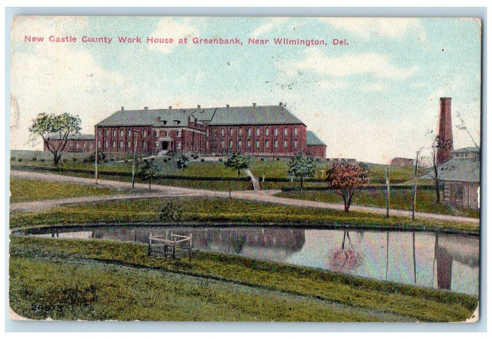 1911 New Castle County Work House Greenbank Wilmington Delaware DE Postcard