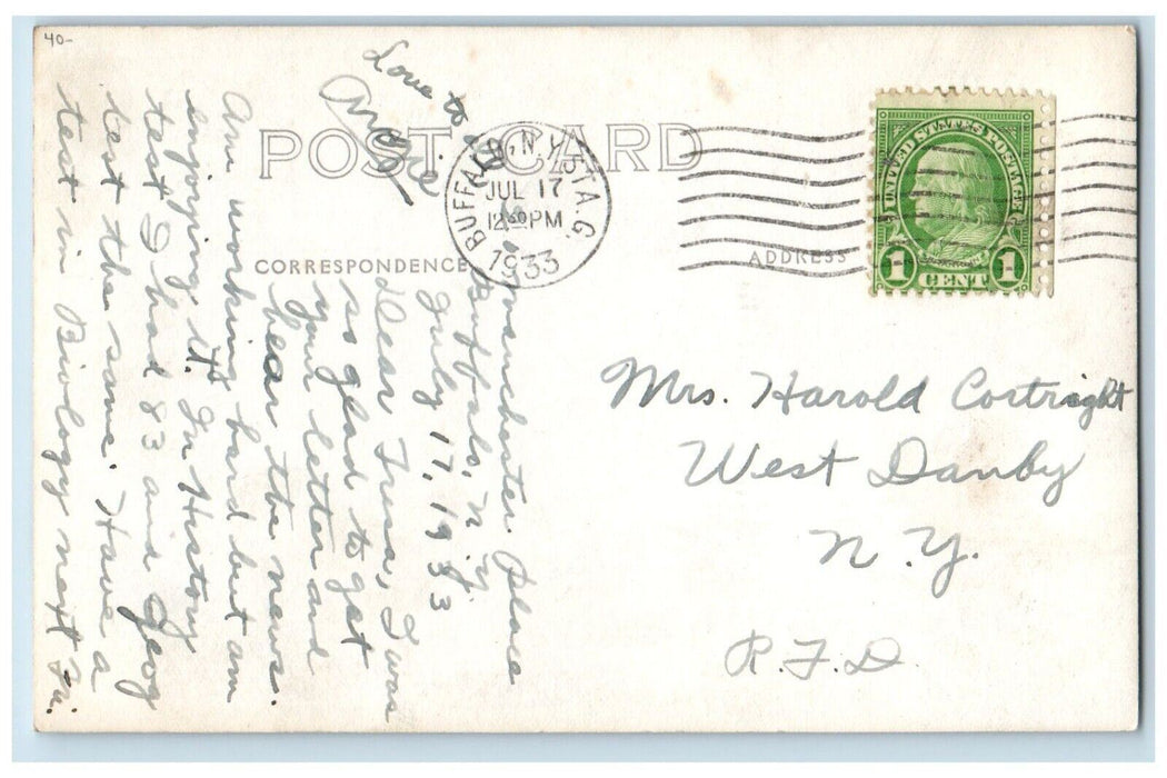 1953 President's House State Teachers College At Buffalo NY RPPC Photo Postcard