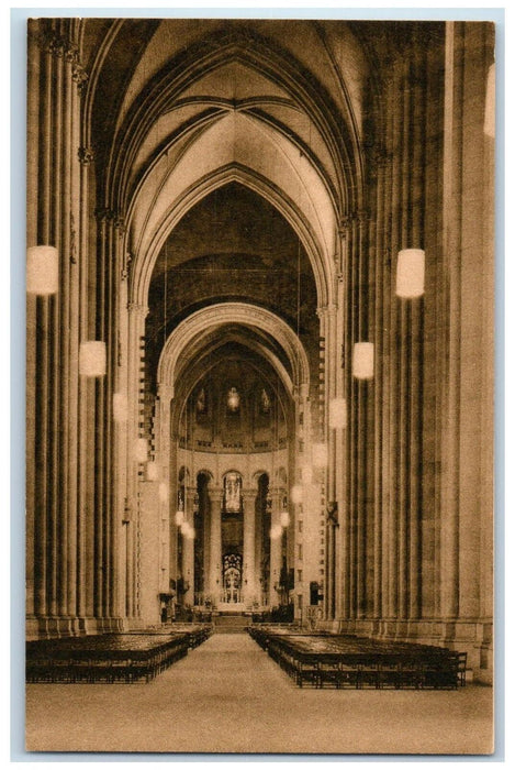 c1950 Altar From Great Bronze Doors Cathedral Of St. John The Divine NY Postcard