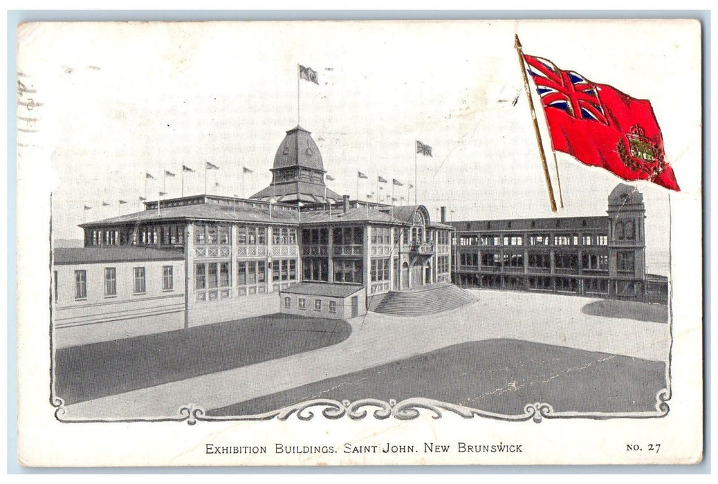 c1910's Exhibition Building Saint John New Brunswick Canada CA Private Postcard