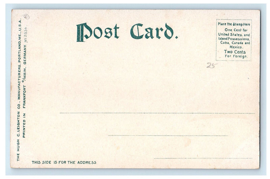 c1905 Boat Scene, Pemaquid Harbor Pemaquid Maine ME Antique Unposted Postcard