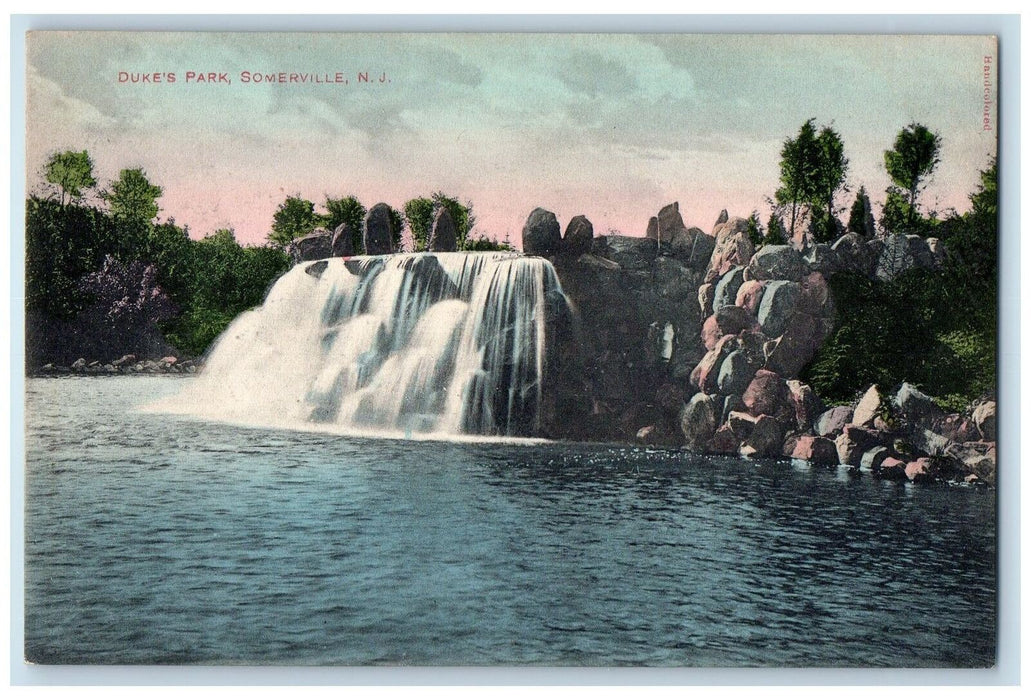 c1910s Duke's Park Waterfalls Somerville New Jersey NJ Unposted Vintage Postcard