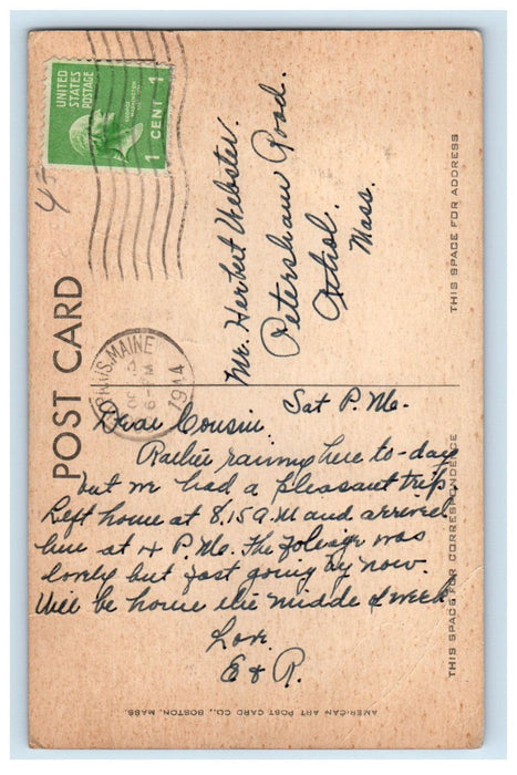 1944 Side View of Baptist Church, Paris Hill Maine ME Vintage Posted Postcard