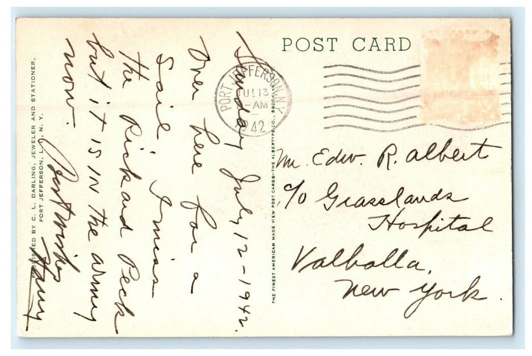 "Park City" Steamer Ship Bridgeport Conn. Port Jefferson Long Island NY Postcard