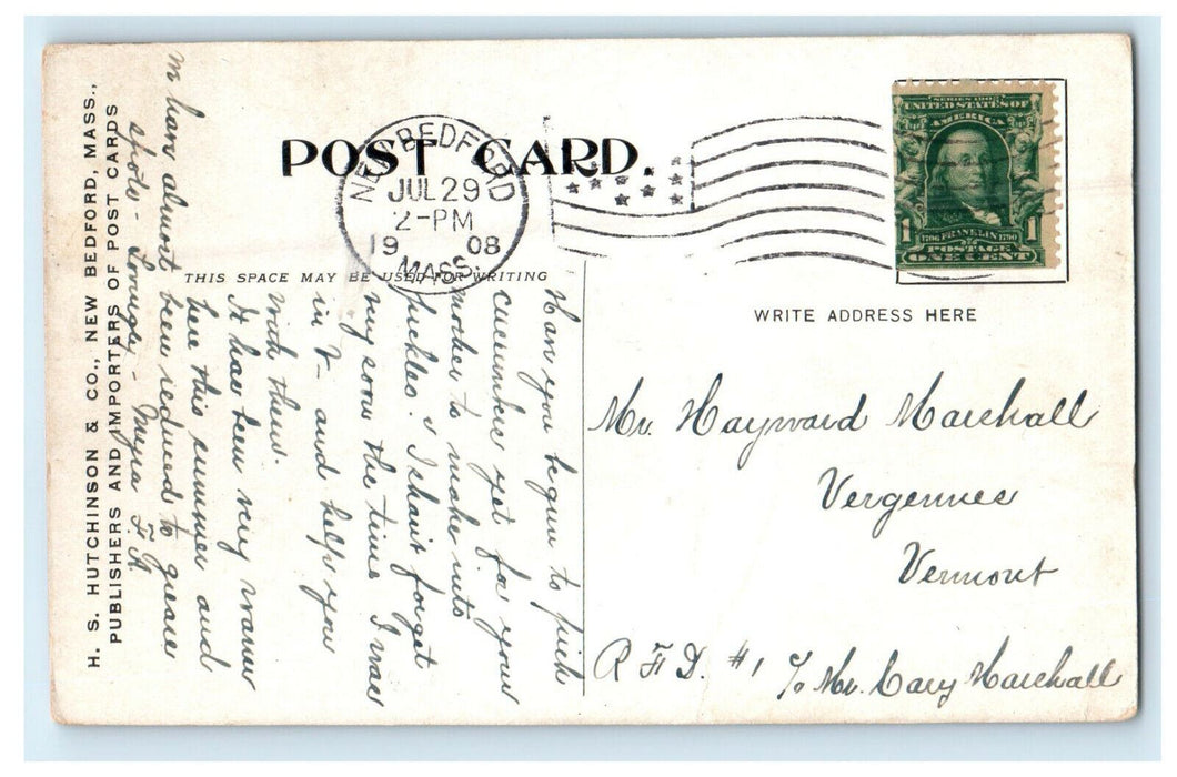 1908 Salt Works on the Road Nonquitt Darmouth Massachusetts MA Postcard