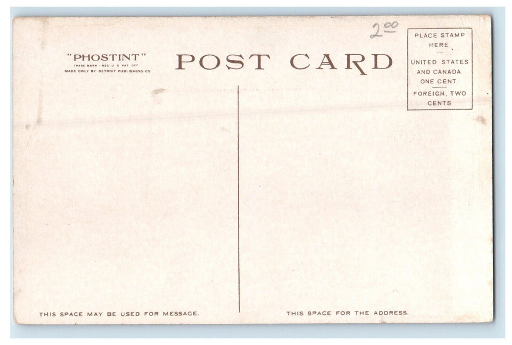 c1910's A View Of New River Canyon Railroad West Virginia WV Phostint Postcard