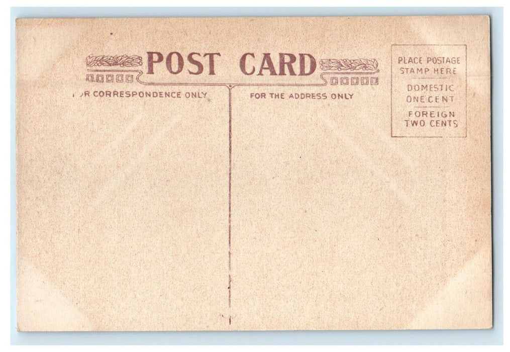 c1910s Main Street, Crawfordville Indiana IN Antique Unposted Postcard