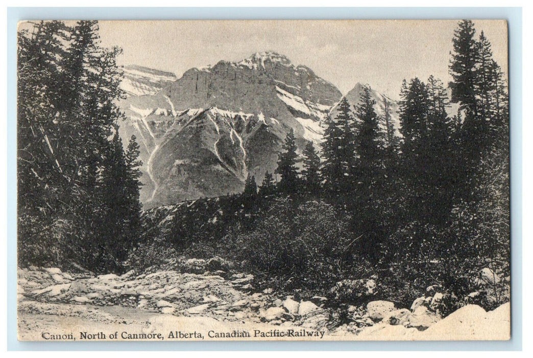 c1910 Canon North Canmore Alberta, Canadian Pacific Railway Foreign Postcard