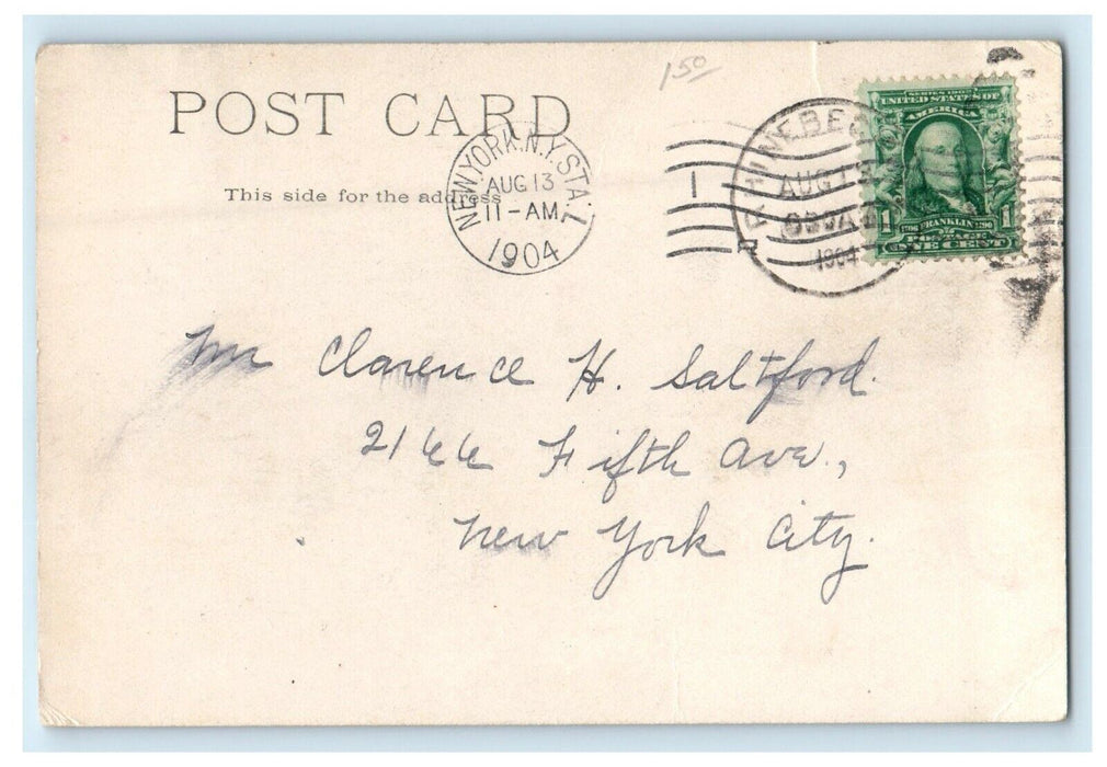 1904 Kingston Point Busy Day Kington New York NY Posted Antique Postcard