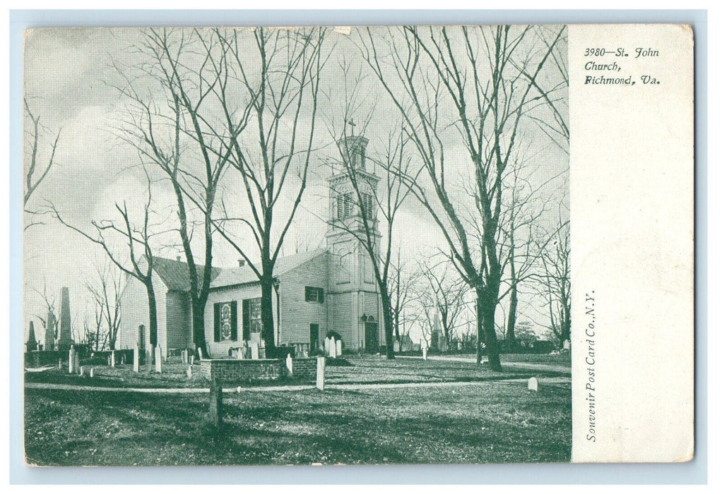 c1905 View Of St. John Church Richmond Virginia VA Unposted Antique Postcard