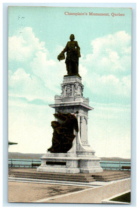 c1905s Champlain's Monument Quebec Canada CA Foreign V & Sons Postcard