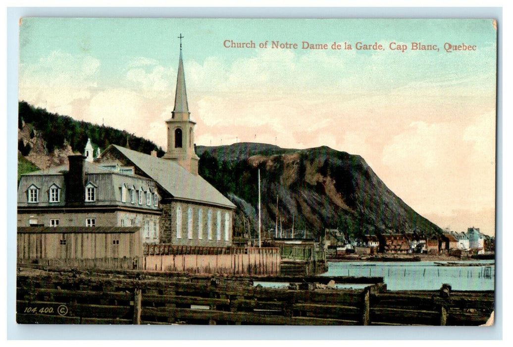 c1910 Church of Notre Dame De La Garde Cap Blanc Quebec Canada CA Postcard