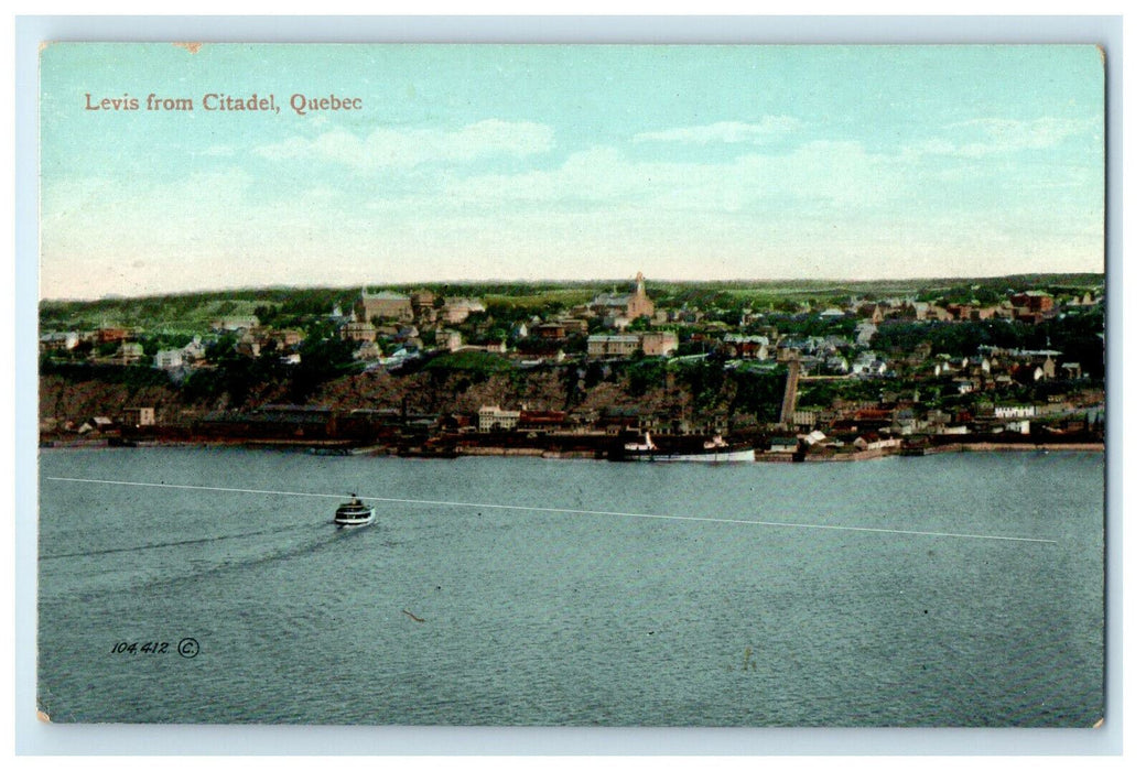 c1910 Levis from Citadel, Quebec Canada CA Foreign Unposted Souvenir Postcard