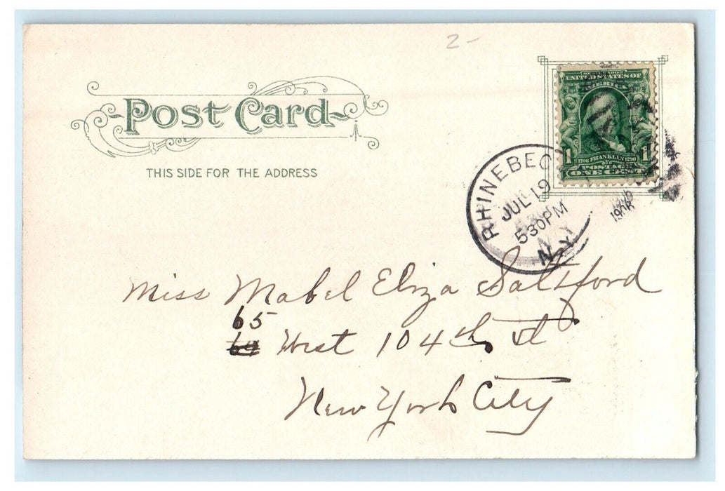 c1905 Landing Of The Albany Steamboat Kingston Point New York NY Postcard