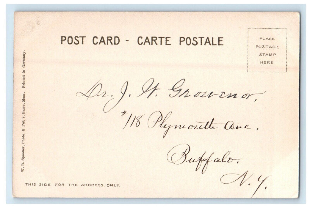 c1905 Unitarian Church And Street Barre Massachusetts MA Antique Postcard