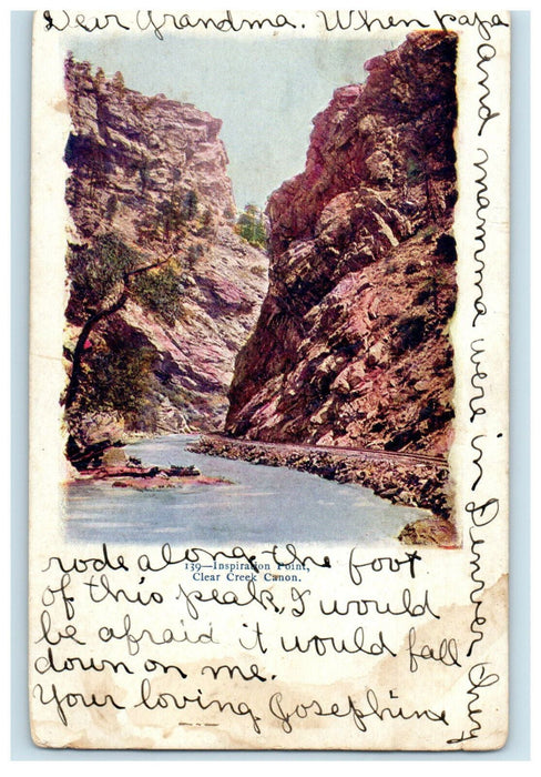 1905 Minatare NE Inspiration Point, Clear Creek Canon Colorado CO Postcard
