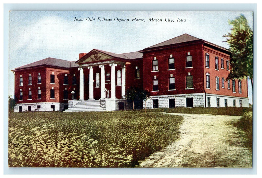 c1910s Iowa Odd Fellows Orphan Home, Mason City Iowa IA Antique Postcard