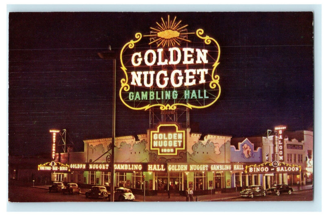 c1950's Golden Nugget Saloon Las Vegas Nevada NV Unposted Vintage Postcard