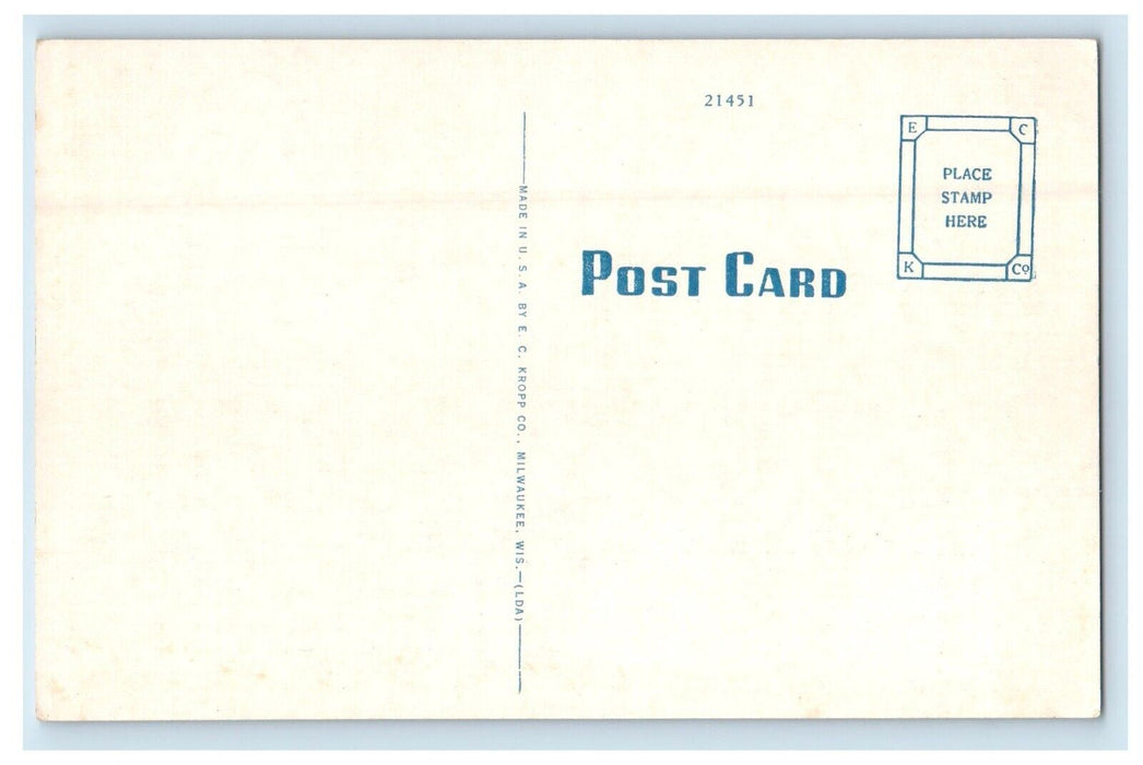 Grinnell Iowa IA, Stewart Library Building Street View Unposted Vintage Postcard