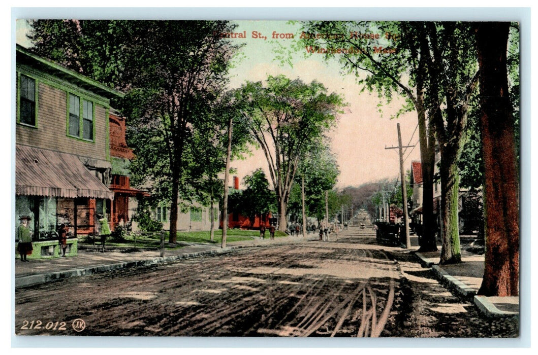 1910 Central St. Winchendon Massachusetts Posted Antique Postcard