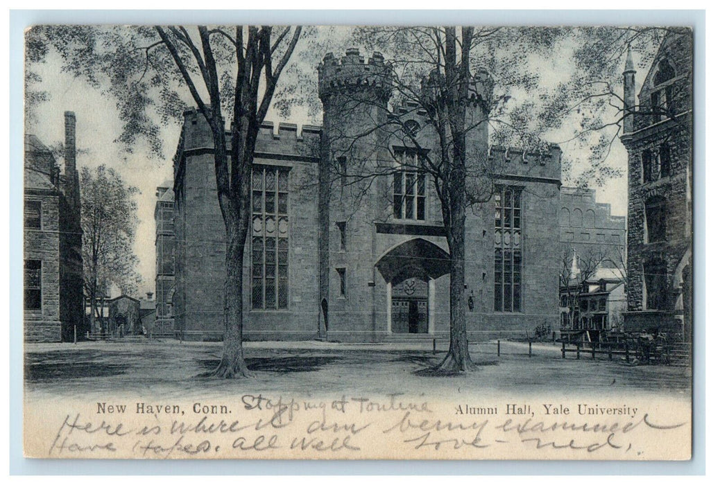 1905 Alumni Hall, Yale University, New Haven Connecticut CT Posted Postcard