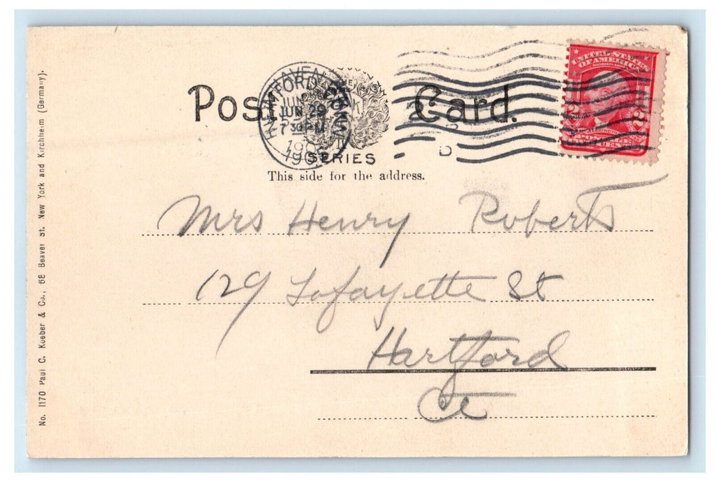 1905 Alumni Hall, Yale University, New Haven Connecticut CT Posted Postcard