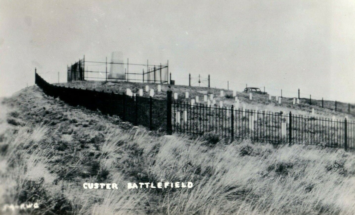 c1930's Custer Battlefield Montana MT Vintage RPPC Photo Postcard