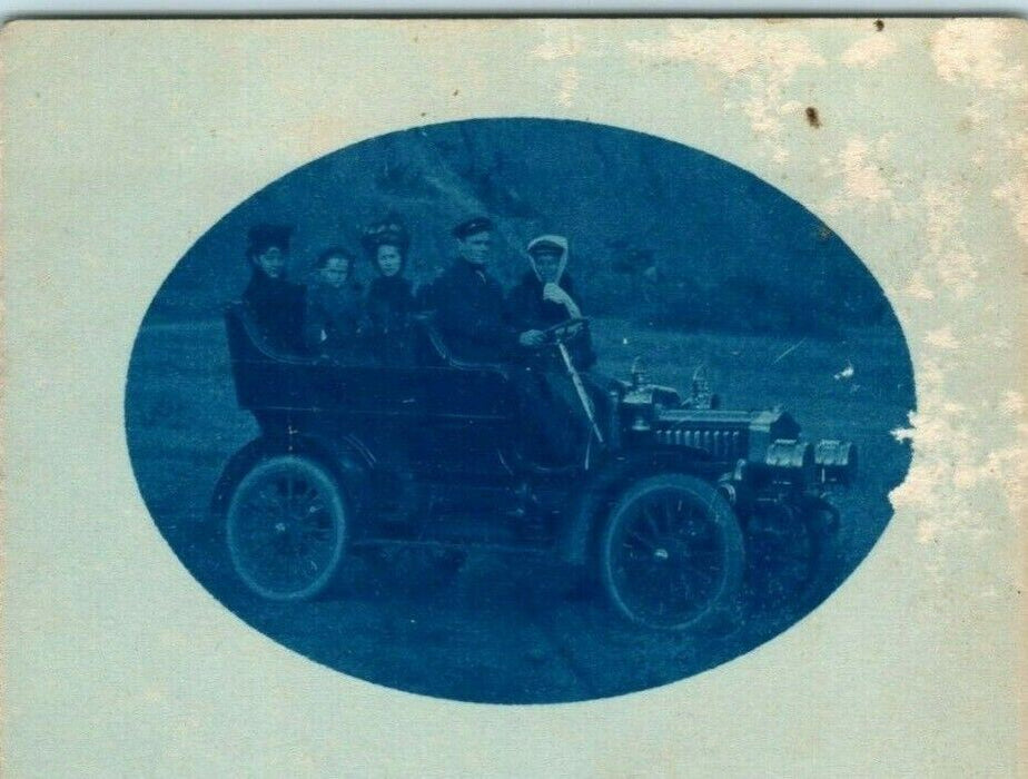 1908 Colorado Springs Classic Car Family Photo RPPC Photo Antique Postcard