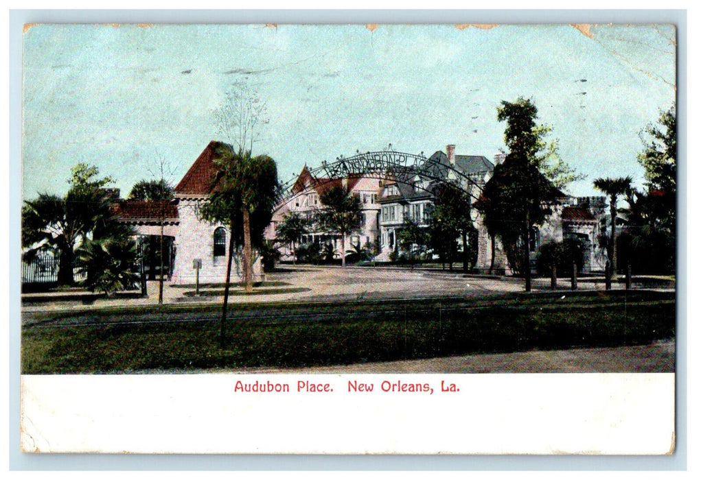 1908 Audubon Place, New Orleans Louisiana LA Posted Antique Postcard