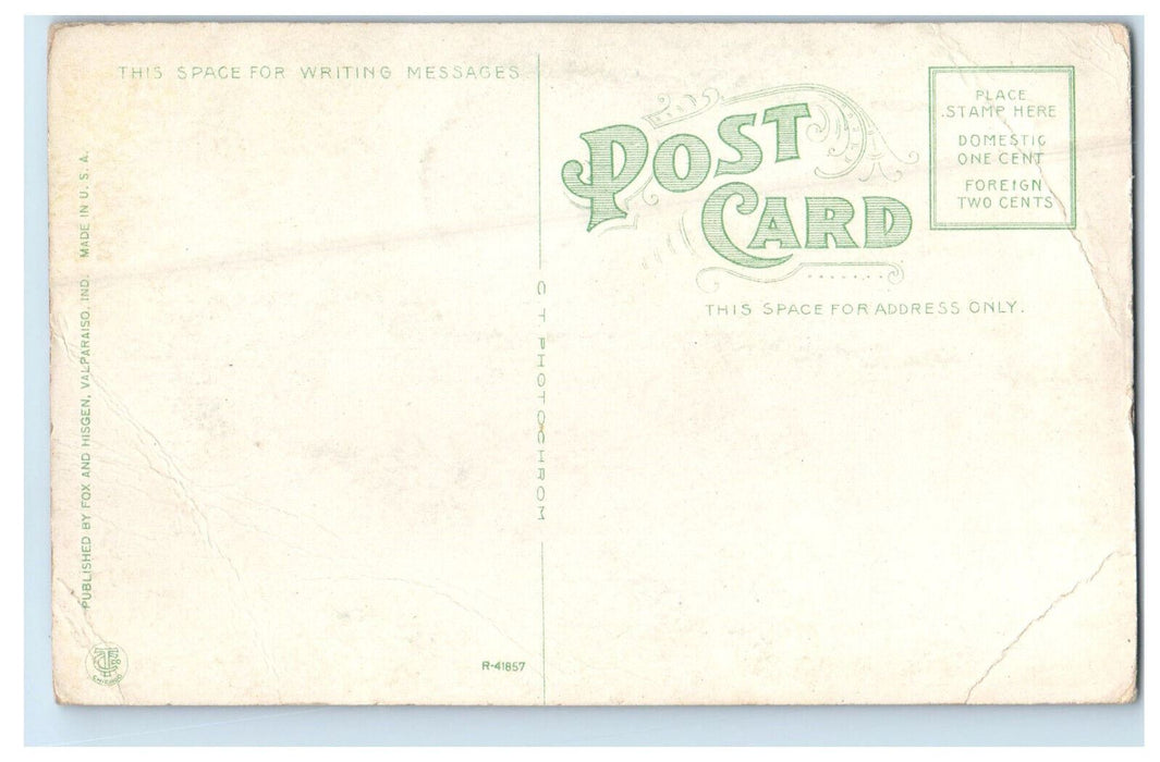 c1910 Dodge's Telegraph, Railway and Radio Institute Valparaiso IN Postcard