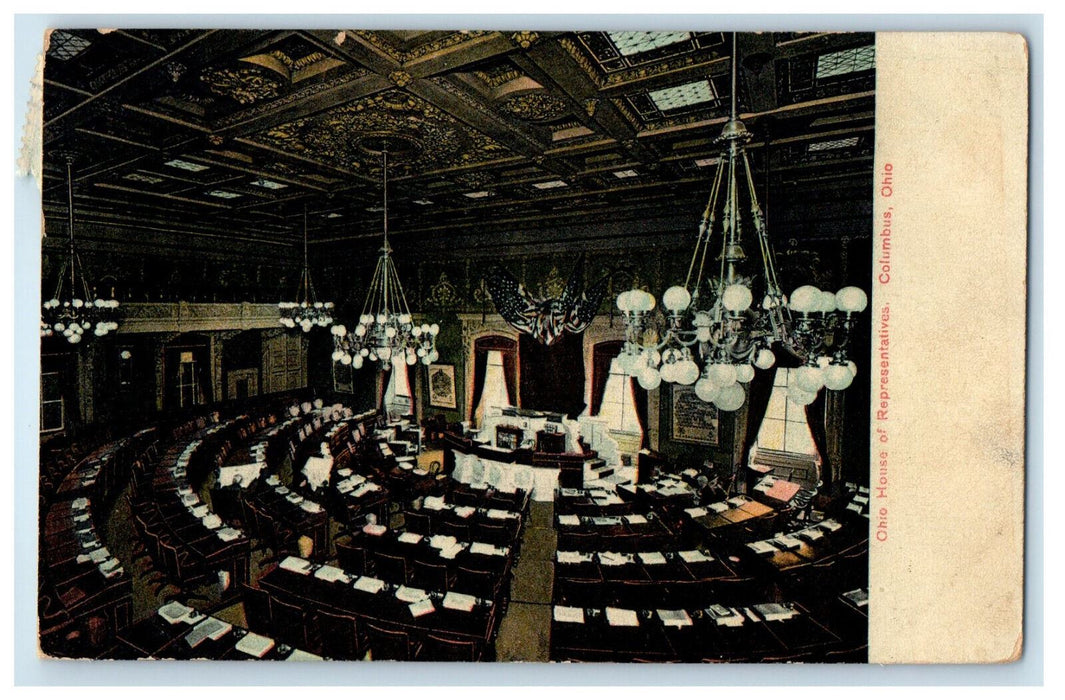 1911 Ohio House of Representatives, Columbus Ohio OH Posted Antique Postcard