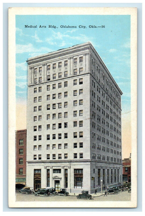 Medical Art Building Street View Cars Oklahoma City Oklahoma OK Vintage Postcard