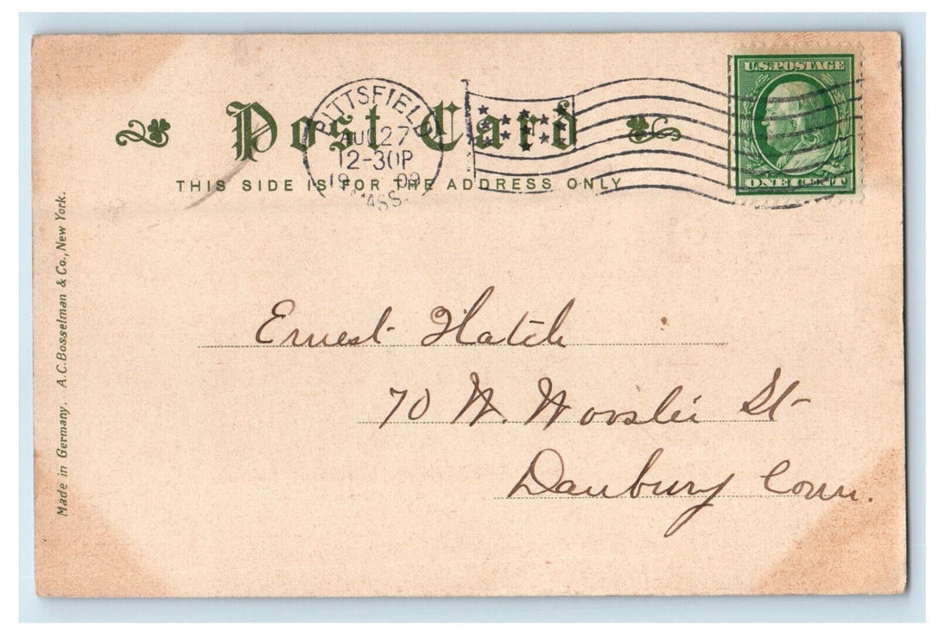 1909 Court House, Pittsfield Massachusetts MA Posted Antique Postcard