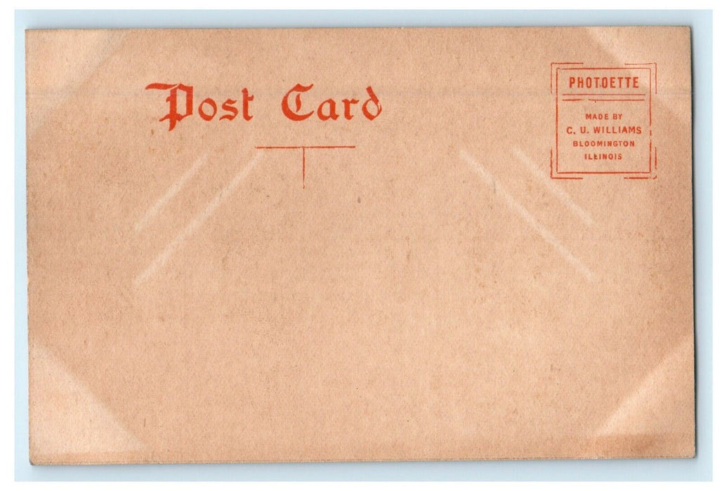 Atlantic Iowa IA, Carnegie Library Scene Street Unposted Antique Postcard