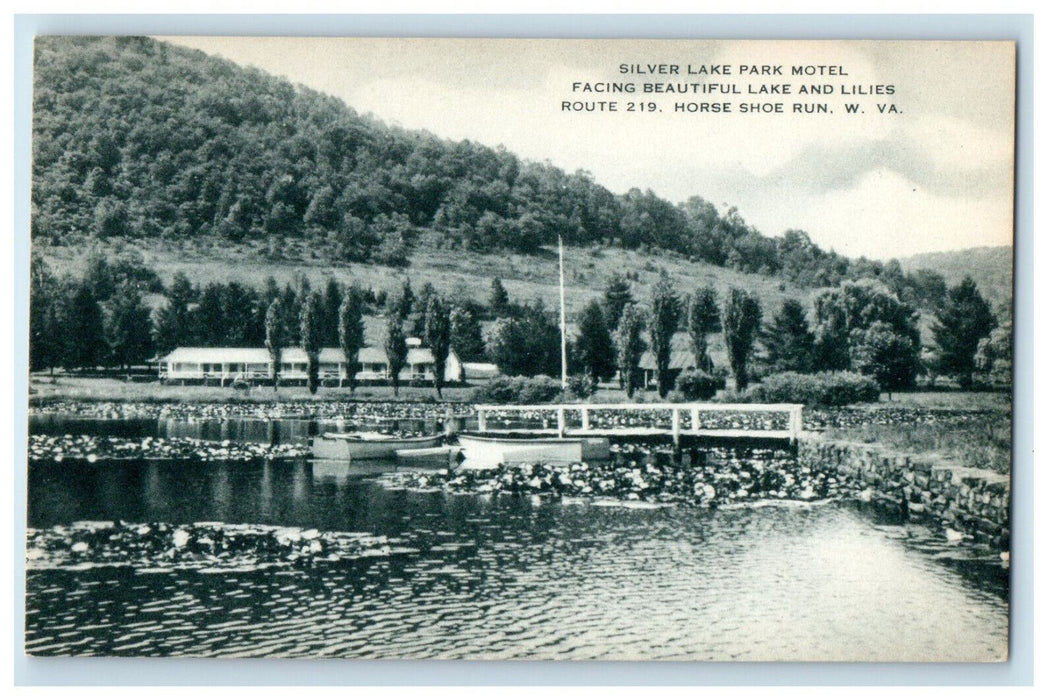 c1940s Silver Lake Park Motel Horse Shoe Run West Virginia WV Artvue Postcard