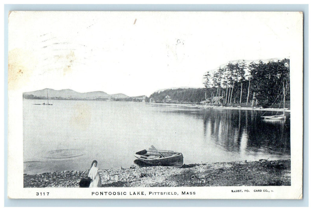1905 Pontoosic Lake, Pittsfield Massachusetts MA Posted Antique Postcard