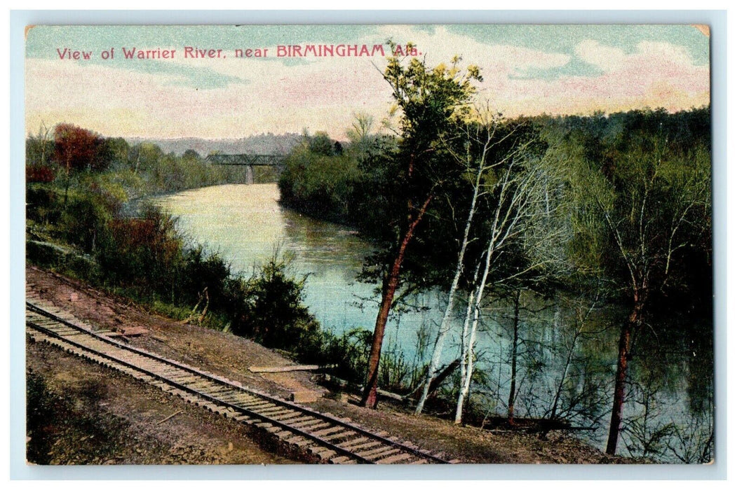 c1910's View Of Warrier River Near Birmingham Alabama AL Antique Postcard