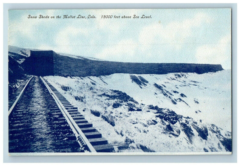 c1910's Snow Sheds On The Moffat Line Colorado CO Unposted Antique Postcard