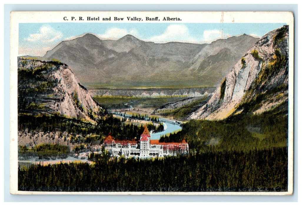 c1910 CPR Hotel and Bow Valley, Banff Hotel Alberta Canada CA Foreign Postcard