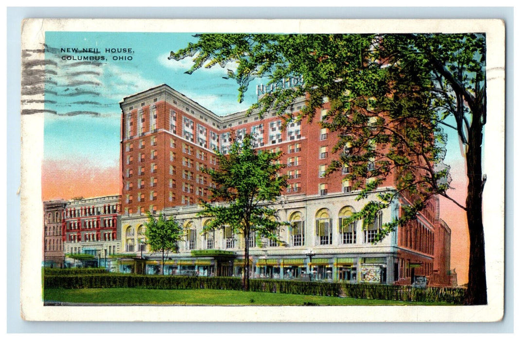 1933 New Neil House Building Columbus Ohio OH Vintage Posted Postcard